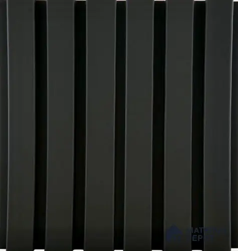 Black Plain Colour Louver Black 109 9 ft x 4.7 inch MDF Panel - 18 mm | Suitable for Feature Wall, TV Unit & Living Room | Width is Subjected to 5% Variation