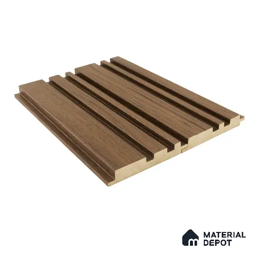 Brown Wooden Louver PN 00025 A 9 ft x 4.7 inch MDF Panel - 18 mm | Suitable for Feature Wall, TV Unit & Living Room | Width is Subjected to 5% Variation