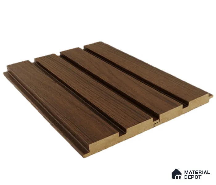 Brown Wooden Louver PN 00025 E 9 ft x 4.7 inch MDF Panel - 18 mm | Suitable for Feature Wall, TV Unit & Living Room | Width is Subjected to 5% Variation