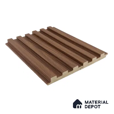 Brown Wooden Louver PN 00025 B 9 ft x 4.7 inch MDF Panel - 18 mm | Suitable for Feature Wall, TV Unit & Living Room | Width is Subjected to 5% Variation