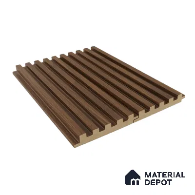 Brown Wooden Louver PN 00025 D 9 ft x 4.7 inch MDF Panel - 18 mm | Suitable for Feature Wall, TV Unit & Living Room | Width is Subjected to 5% Variation