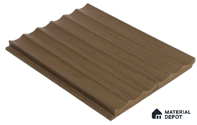 Brown Wooden Louver PN 00025 F 9 ft x 4.7 inch MDF Panel - 18 mm | Suitable for Feature Wall, TV Unit & Living Room | Width is Subjected to 5% Variation