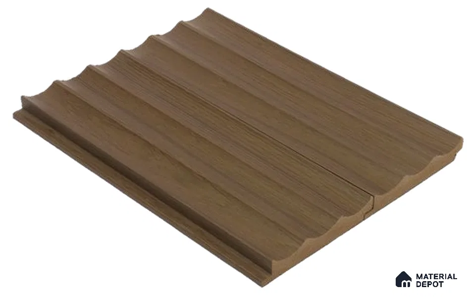 Brown Wooden Louver PN 00025 F 9 ft x 4.7 inch MDF Panel - 18 mm | Suitable for Feature Wall, TV Unit & Living Room | Width is Subjected to 5% Variation