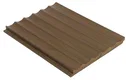 PN 00025 F Cocoa Brown Scoop Pattern 9 Ft x 4.7 inch MDF HMR Grade Louver / Panel - 18 mm| Image 1