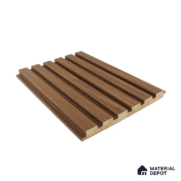 Brown Wooden Louver PN 00028 9 ft x 4.7 inch MDF Panel - 18 mm | Suitable for Feature Wall, TV Unit & Living Room | Width is Subjected to 5% Variation