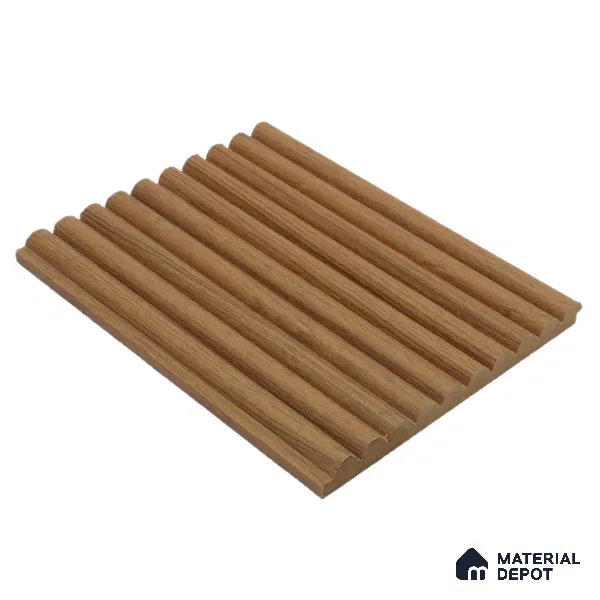 Brown Wooden Louver PN 00024 G 9 ft x 4.7 inch MDF Panel - 18 mm | Suitable for Feature Wall, TV Unit & Living Room | Width is Subjected to 5% Variation