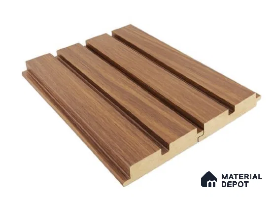 Brown Wooden Louver PN 00024 E 9 ft x 4.7 inch MDF Panel - 18 mm | Suitable for Feature Wall, TV Unit & Living Room | Width is Subjected to 5% Variation