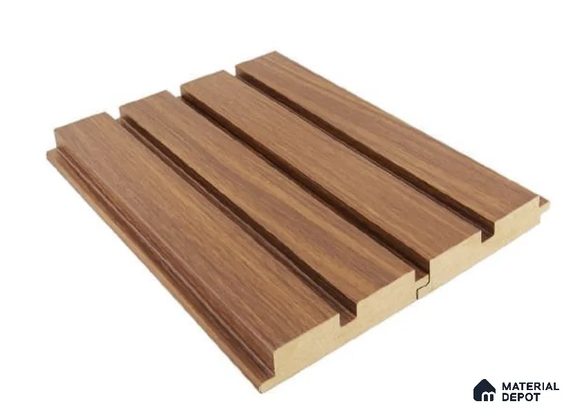 Brown Wooden Louver PN 00024 E 9 ft x 4.7 inch MDF Panel - 18 mm | Suitable for Feature Wall, TV Unit & Living Room | Width is Subjected to 5% Variation