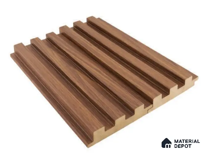 Brown Wooden Louver PN 00024 B 9 ft x 4.7 inch MDF Panel - 18 mm | Suitable for Feature Wall, TV Unit & Living Room | Width is Subjected to 5% Variation
