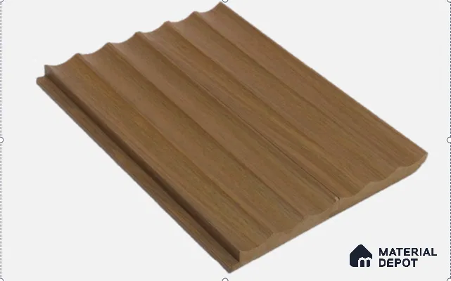 Brown Wooden Louver PN 00024 F 9 ft x 4.7 inch MDF Panel - 18 mm | Suitable for Feature Wall, TV Unit & Living Room | Width is Subjected to 5% Variation