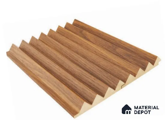 Brown Wooden Louver PN 00024 C 9 ft x 4.7 inch MDF Panel - 18 mm | Suitable for Feature Wall, TV Unit & Living Room | Width is Subjected to 5% Variation