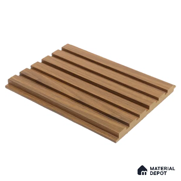 Brown Wooden Louver PN 00027 9 ft x 4.7 inch MDF Panel - 18 mm | Suitable for Feature Wall, TV Unit & Living Room | Width is Subjected to 5% Variation