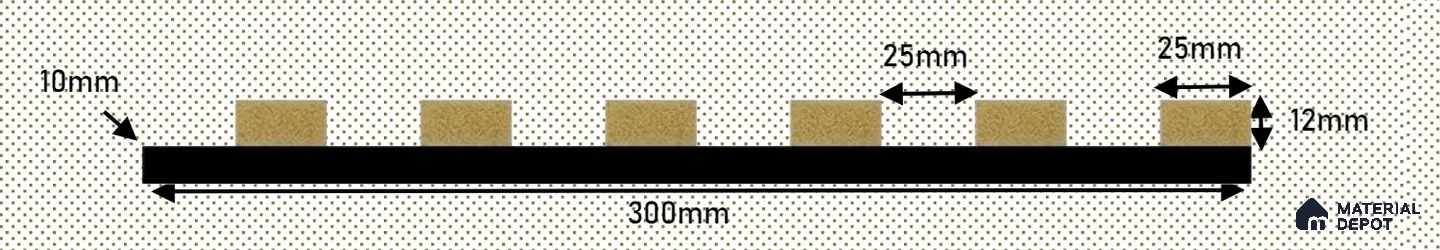 P2 578 Oslo 7.8 ft x 0.98 ft (2400x300 mm) Texture Finish Acoustic Panel - 22 mm | Suitable for Office, Auditorium & Cinema Hall | Width is Subjected to 5% Variation