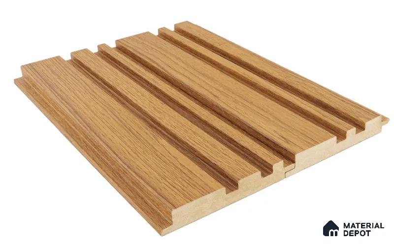 Brown Wooden Louver PN 00026 A 9 ft x 4.7 inch MDF Panel - 18 mm | Suitable for Feature Wall, TV Unit & Living Room | Width is Subjected to 5% Variation