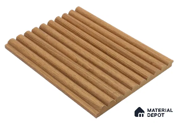 Brown Wooden Louver PN 00026 G 9 ft x 4.7 inch MDF Panel - 18 mm | Suitable for Feature Wall, TV Unit & Living Room | Width is Subjected to 5% Variation