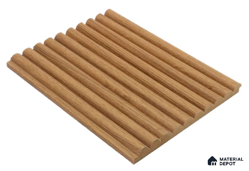 Brown Wooden Louver PN 00026 G 9 ft x 4.7 inch MDF Panel - 18 mm | Suitable for Feature Wall, TV Unit & Living Room | Width is Subjected to 5% Variation