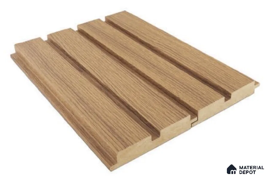 Brown Wooden Louver PN 00026 E 9 ft x 4.7 inch MDF Panel - 18 mm | Suitable for Feature Wall, TV Unit & Living Room | Width is Subjected to 5% Variation