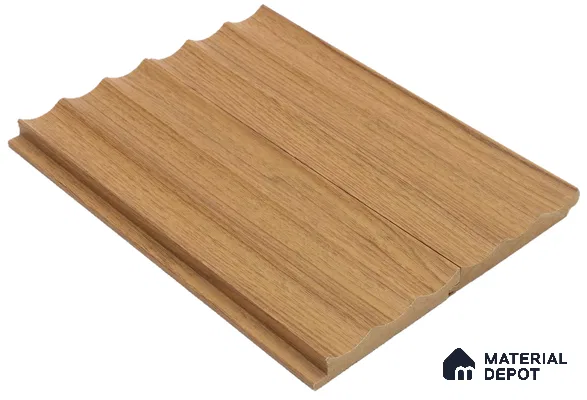 Brown Wooden Louver PN 00026 F 9 ft x 4.7 inch MDF Panel - 18 mm | Suitable for Feature Wall, TV Unit & Living Room | Width is Subjected to 5% Variation