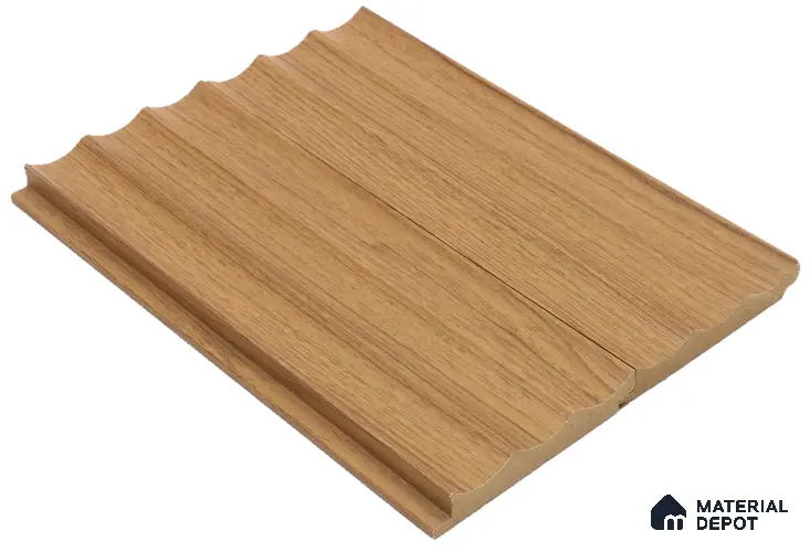 Brown Wooden Louver PN 00026 F 9 ft x 4.7 inch MDF Panel - 18 mm | Suitable for Feature Wall, TV Unit & Living Room | Width is Subjected to 5% Variation