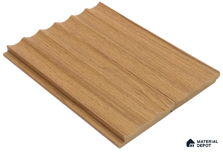 Brown Wooden Louver PN 00026 F 9 ft x 4.7 inch MDF Panel - 18 mm | Suitable for Feature Wall, TV Unit & Living Room | Width is Subjected to 5% Variation