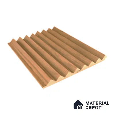 Brown Wooden Louver PN 00026 C 9 ft x 4.7 inch MDF Panel - 18 mm | Suitable for Feature Wall, TV Unit & Living Room | Width is Subjected to 5% Variation