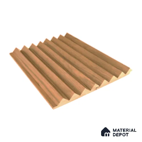 Brown Wooden Louver PN 00026 C 9 ft x 4.7 inch MDF Panel - 18 mm | Suitable for Feature Wall, TV Unit & Living Room | Width is Subjected to 5% Variation