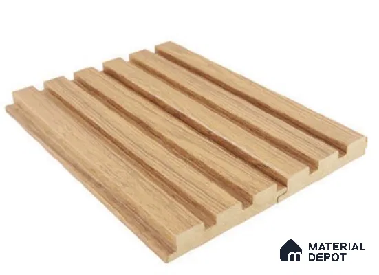 Brown Wooden Louver PN 00029 9 ft x 4.7 inch MDF Panel - 18 mm | Suitable for Feature Wall, TV Unit & Living Room | Width is Subjected to 5% Variation