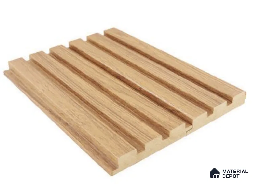 Brown Wooden Louver PN 00029 9 ft x 4.7 inch MDF Panel - 18 mm | Suitable for Feature Wall, TV Unit & Living Room | Width is Subjected to 5% Variation