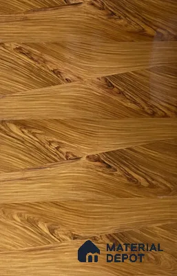 Afromosia Q/C Crown Crotch 2440x1220 mm Silicon Natural Veneer - 3.7 mm