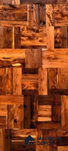 Button Wood Cluster 8 ft x 4 ft Texture Finish Box Veneers - 3.7 mm