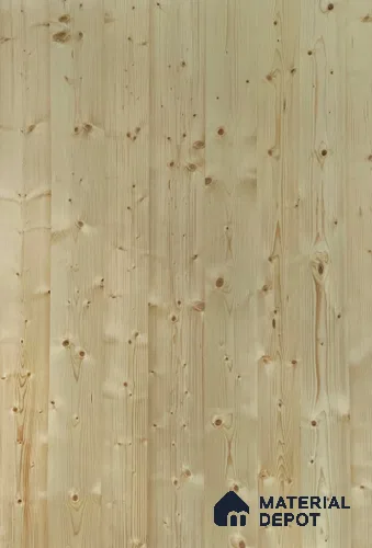 Knotty Pine 2440x1220 mm Silicon Natural Veneer - 3.7 mm