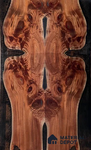 Metalic Cedar Crotch 2440x1220 mm Silicon Natural Veneer - 3.7 mm