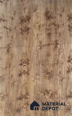 Metalic Mappa Burls Brown 2440x1220 mm Silicon Natural Veneer - 3.7 mm