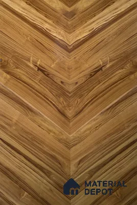 Teak Center Joint (Centre Design) 2440x1220 mm Silicon Natural Veneer - 3.7 mm