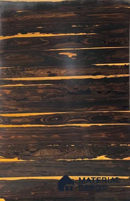 Ziricote Horizontal 2440x1220 mm Silicon Natural Veneer - 3.7 mm
