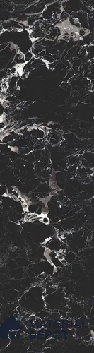 Marble Large Format Slab TL 11941 Imperial Noir 10 ft x 3 ft Black Colour Body High Gloss Finish | 2 Random Faces - 15 mm | Suitable for Counter Top, Table Top & Window Frame