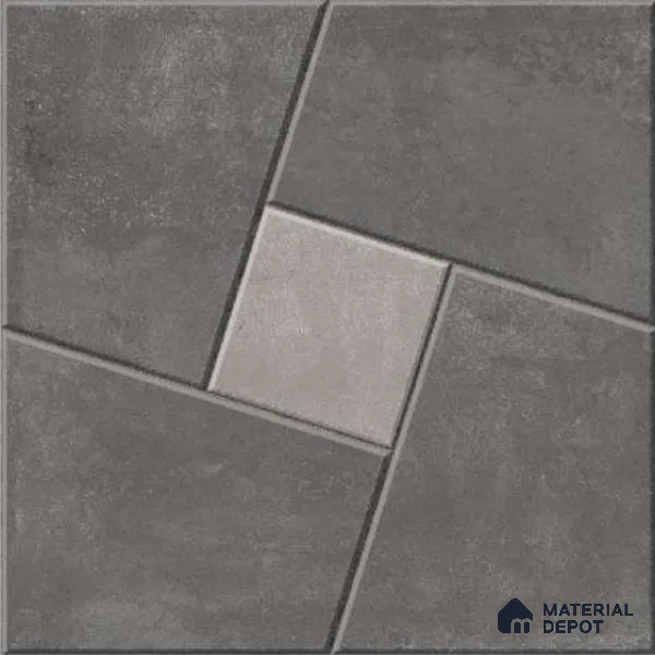 Stone Look Tile TL 11553 Delfos Nero 16 x 16 inch Matte Vitrified Tile - 12 mm