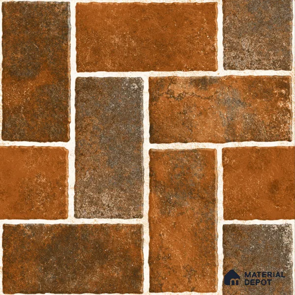 Brick Look Tile TL 11618 Brick Cotto 16 x 16 inch Matte Vitrified Tile - 12 mm