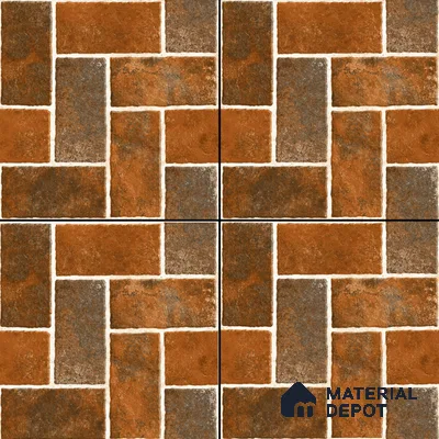 Brick Look Tile TL 11618 Brick Cotto 16 x 16 inch Matte Vitrified Tile - 12 mm