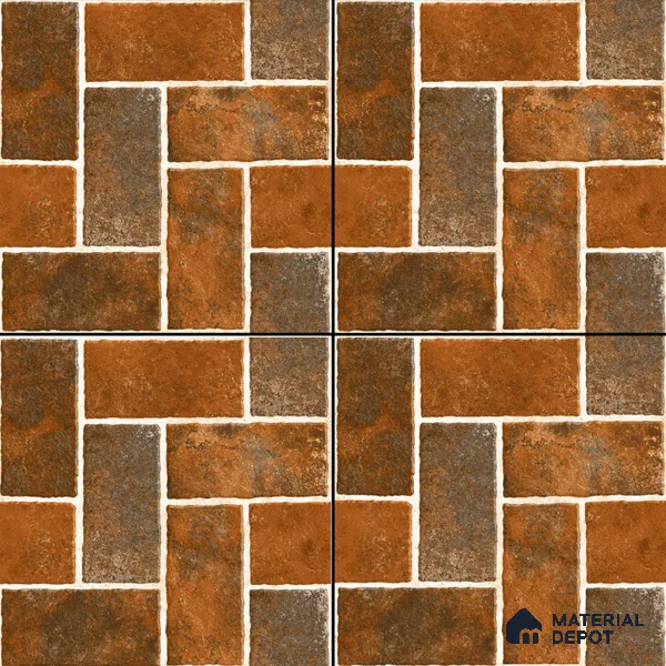 Brick Look Tile TL 11618 Brick Cotto 16 x 16 inch Matte Vitrified Tile - 12 mm