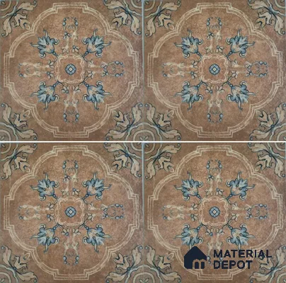 Moroccan Look Tile TL 11632 Merlin Choco Decore 16 x 16 inch Matte Vitrified Tile - 12 mm