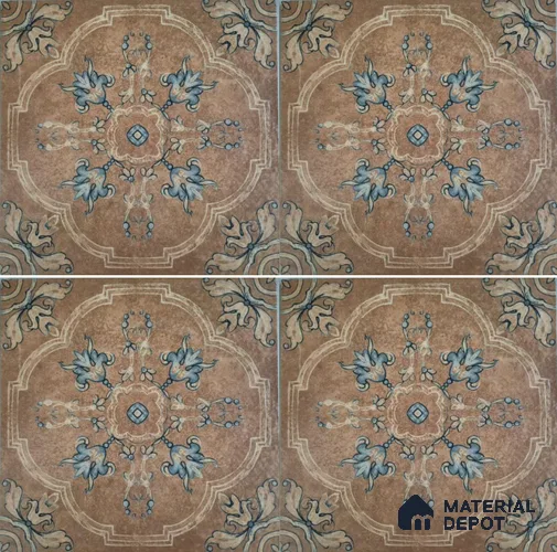 Moroccan Look Tile TL 11632 Merlin Choco Decore 16 x 16 inch Matte Vitrified Tile - 12 mm