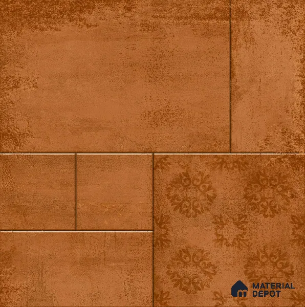 Patterned Look Tile TL 11628 Scorro Metal 16 x 16 inch Matte Vitrified Tile - 12 mm