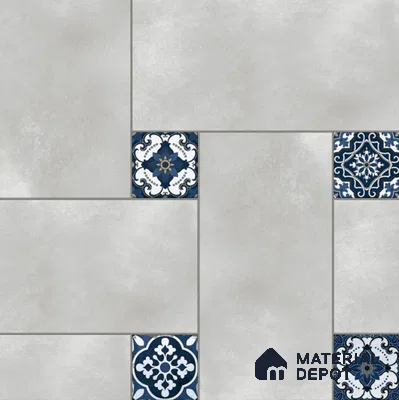 Patterned Look Tile TL 11622 Gracia Dove 16 x 16 inch Matte Vitrified Tile - 12 mm