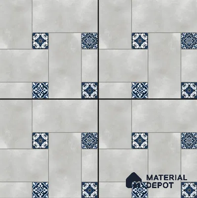 Patterned Look Tile TL 11622 Gracia Dove 16 x 16 inch Matte Vitrified Tile - 12 mm