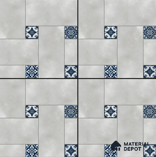 Patterned Look Tile TL 11622 Gracia Dove 16 x 16 inch Matte Vitrified Tile - 12 mm