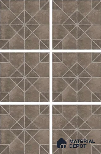 Stone Look Tile TL 11555 Domo Mocha 16 x 16 inch Matte Vitrified Tile - 12 mm