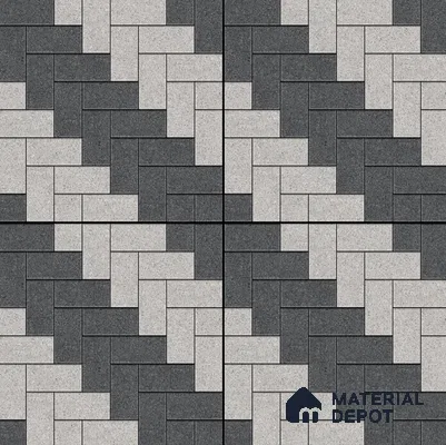 Stone Brick Look Tile TL 11620 Cambria Ella 16 x 16 inch Matte Vitrified Tile - 12 mm