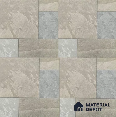 Stone Floor Tile TL 11534 Carmelo Stone 2 ft x 2 ft Matte Finish Anti Skid Vitrified Tile - 12 mm | Suitable for Balcony, Terrace & Coutyard