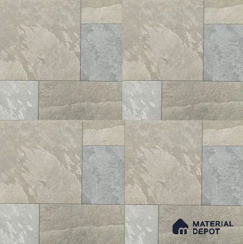 Stone Floor Tile TL 11534 Carmelo Stone 2 ft x 2 ft Matte Finish Anti Skid Outdoor Parking Vitrified Tile - 12 mm | Suitable for Parking, Balcony, Terrace & Coutyard